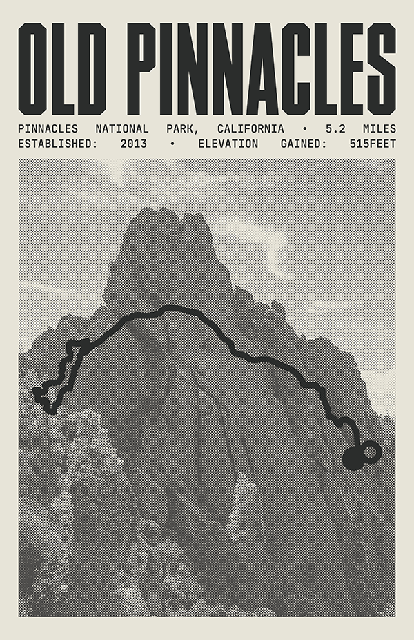 Old Pinnacles Trail Poster | Pinnacles National Park Prints