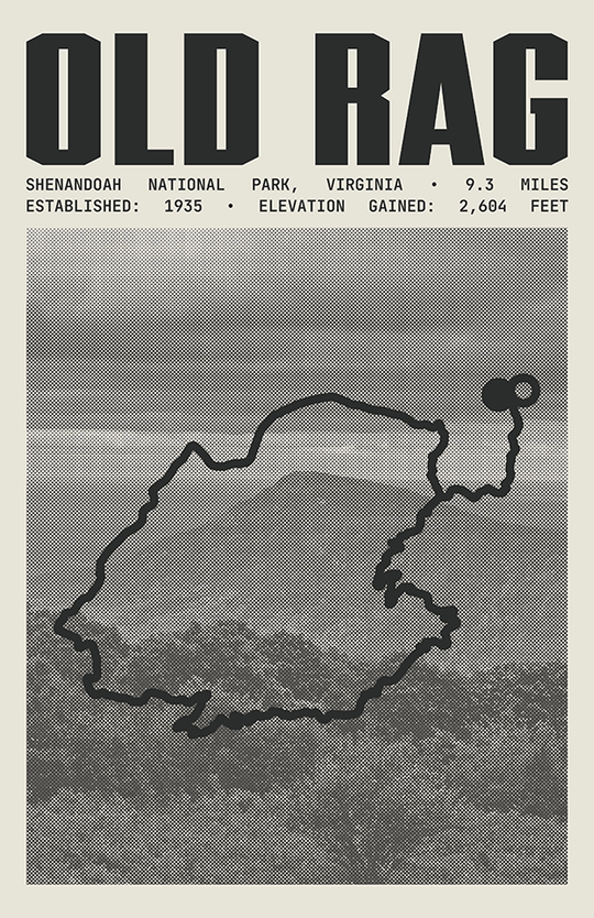 Old Rag Mountain Loop Poster | Shenandoah National Park Prints