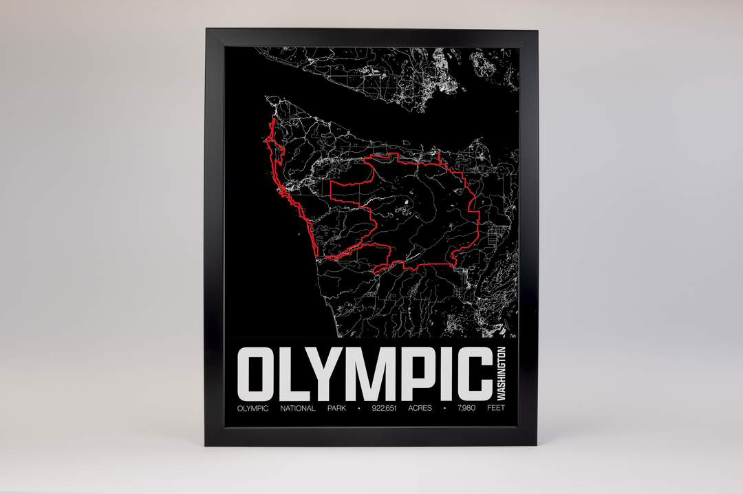 Olympic National Park – Perimeter Map Print