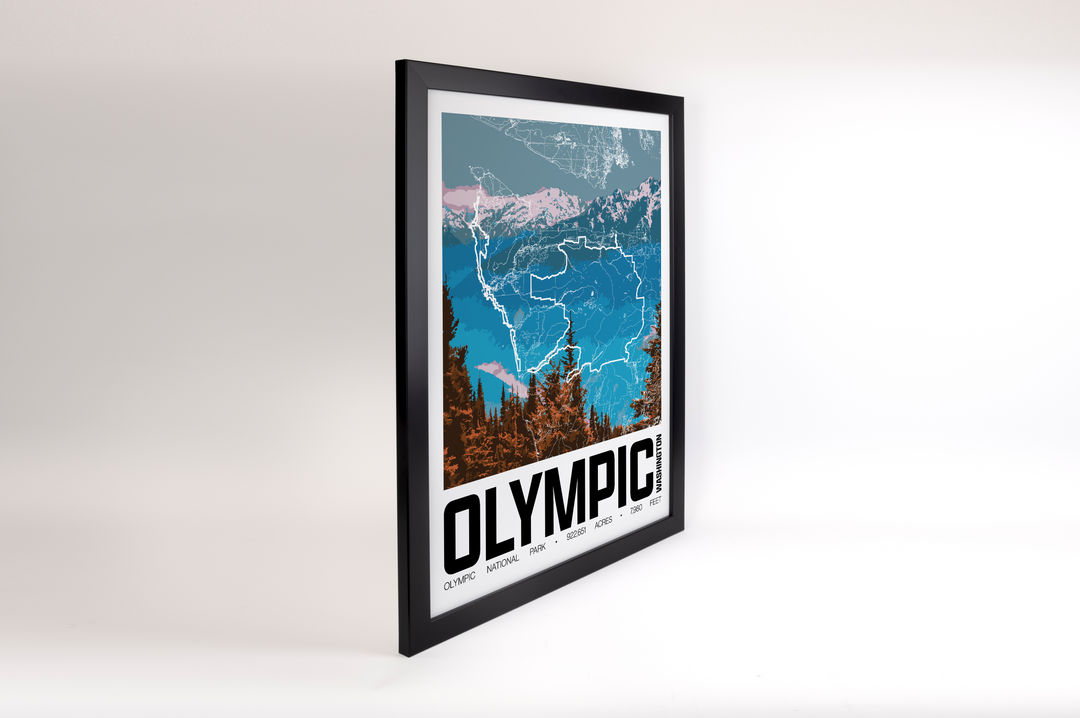 Olympic National Park – Perimeter Map Print