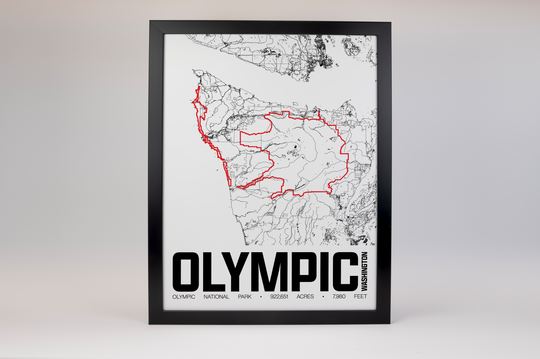 Olympic National Park – Perimeter Map Print