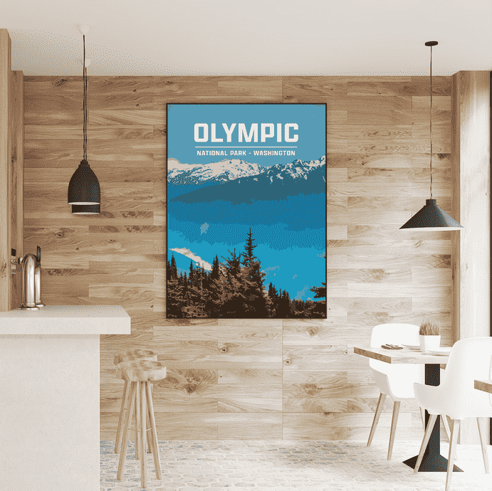Olympic National Park Print | Vintage Style