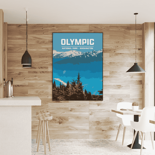 Olympic National Park Print | Vintage Style