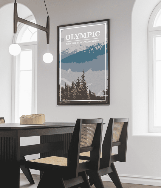 Olympic National Park Print | Vintage Style
