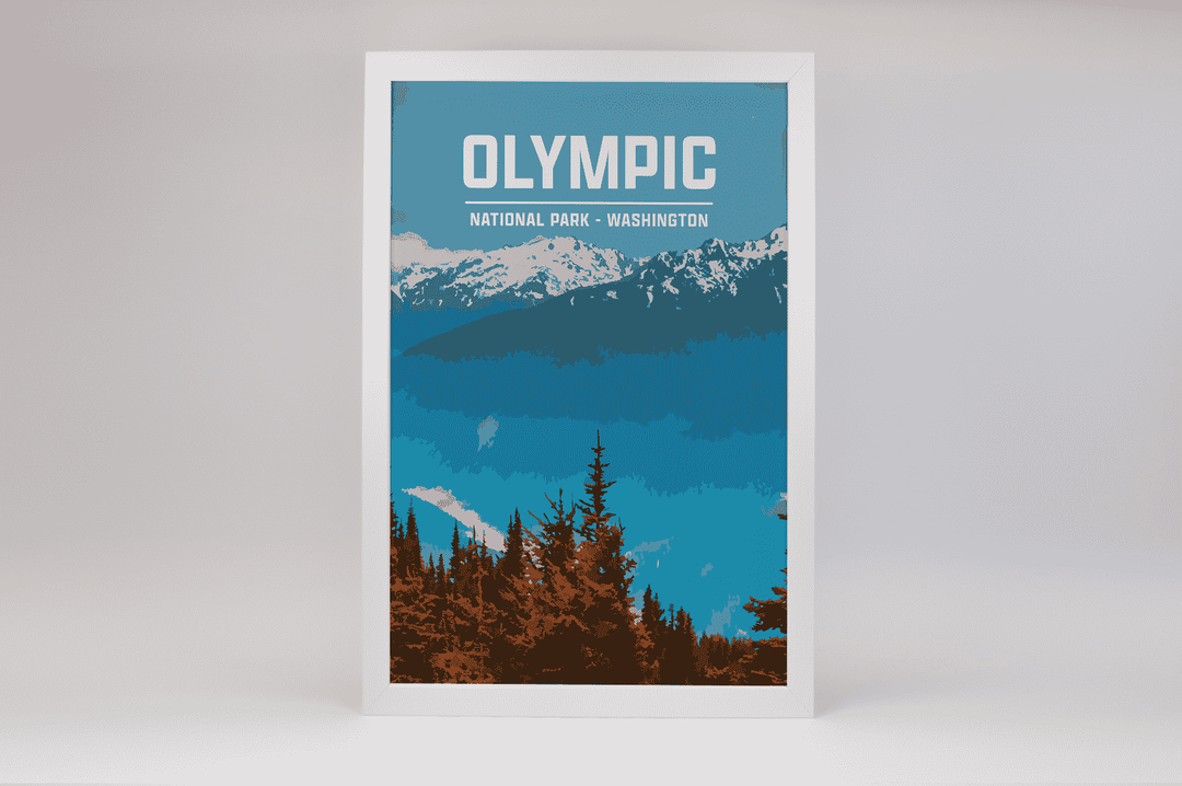 Olympic National Park Print | Vintage Style
