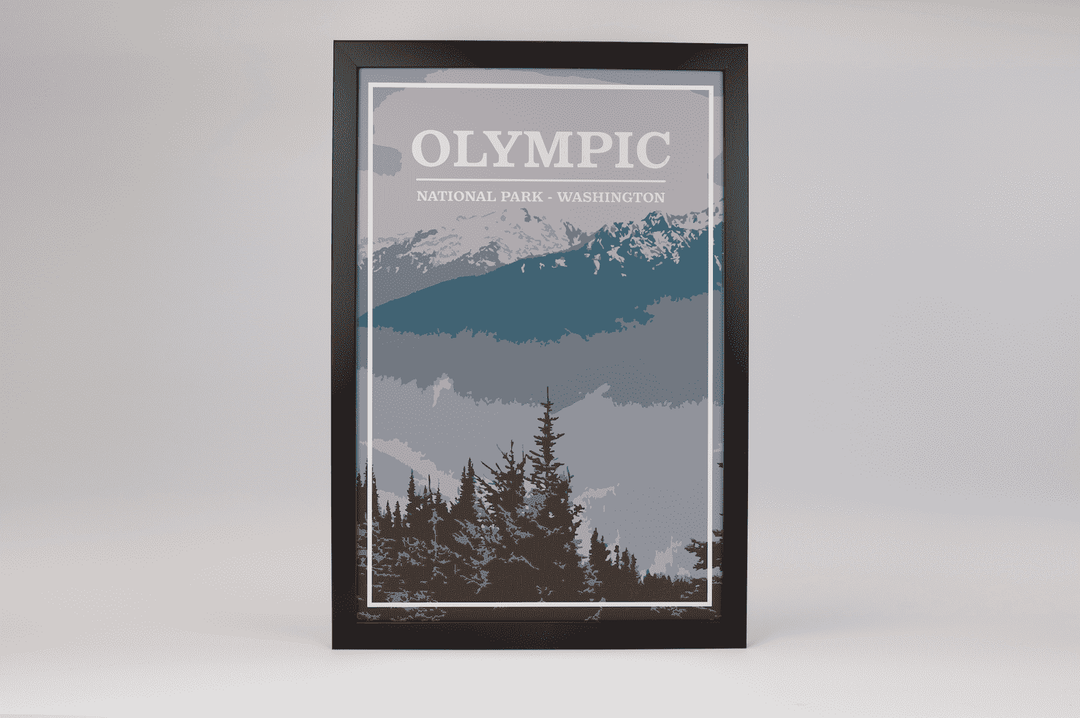 Olympic National Park Print | Vintage Style