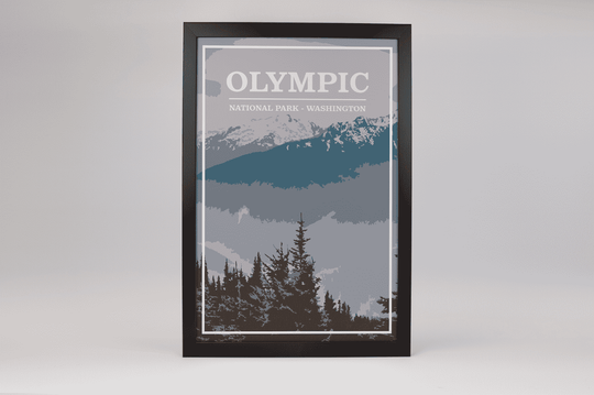 Olympic National Park Print | Vintage Style
