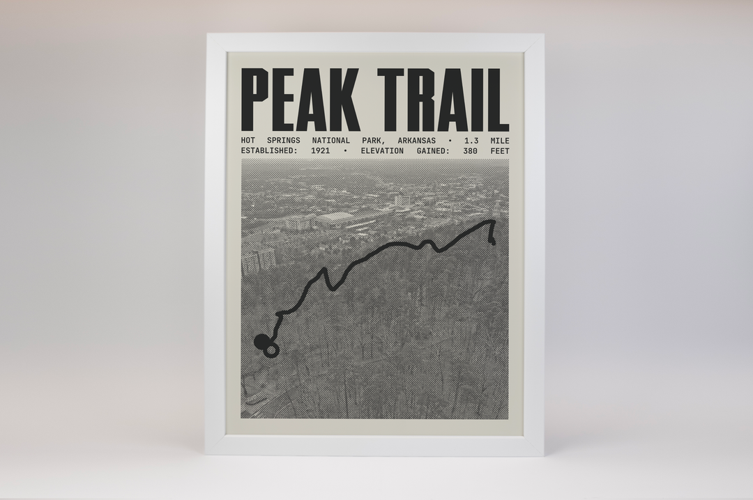 Peak Trail Poster | Hot Springs National Park Prints