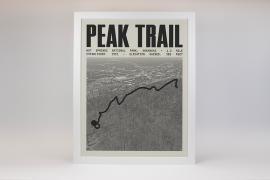 Peak Trail Poster | Hot Springs National Park Prints
