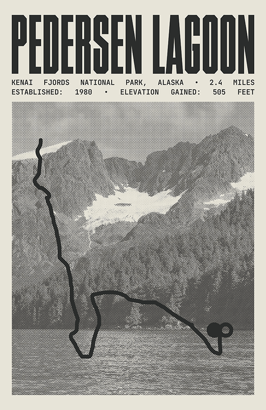 Pedersen Lagoon Ridge Poster | Kenai Fjords National Park Prints