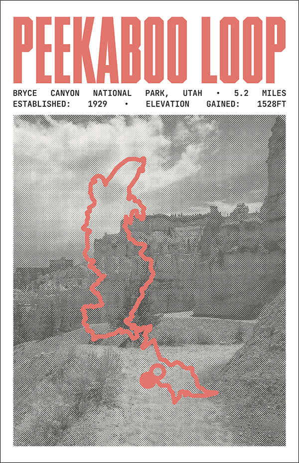 Peekaboo Loop Trail Poster | Bryce Canyon National Park Prints