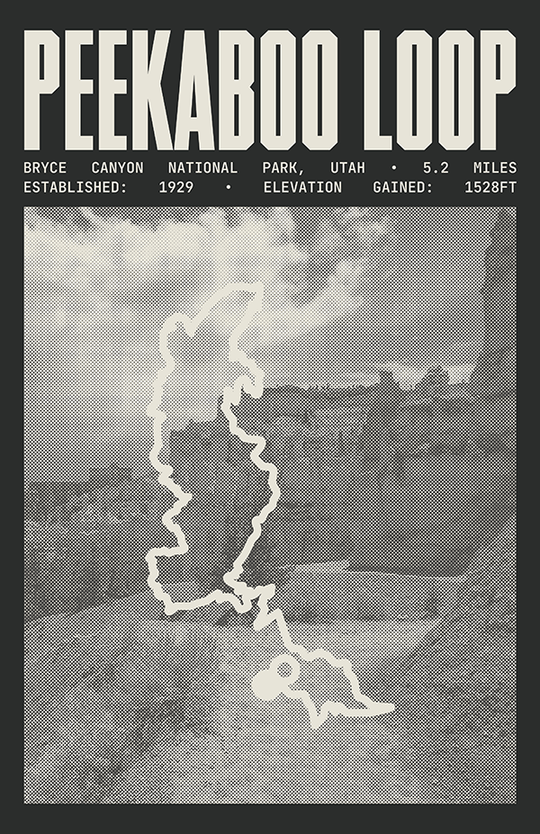 Peekaboo Loop Trail Poster | Bryce Canyon National Park Prints