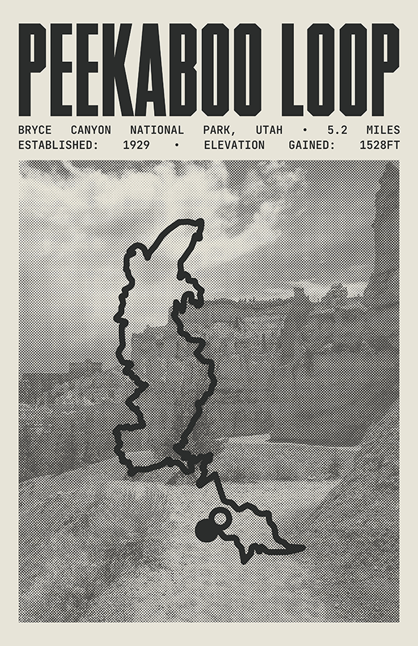 Peekaboo Loop Trail Poster | Bryce Canyon National Park Prints