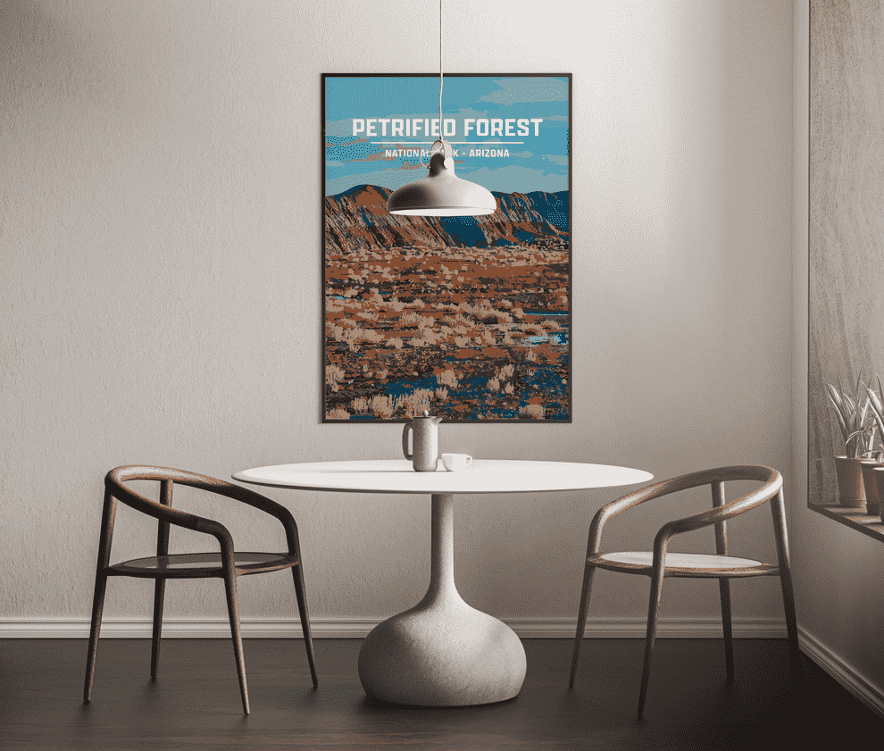 Petrified Forest National Park Print | Vintage Style
