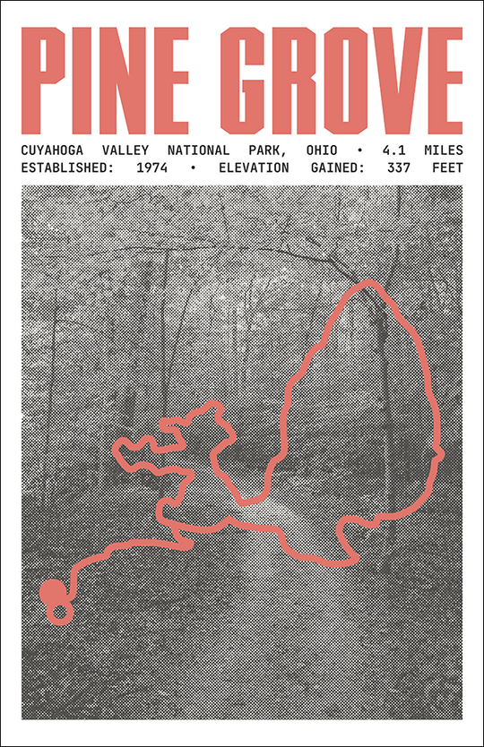 Pine Grove Trail Poster | Cuyahoga Valley National Park Prints
