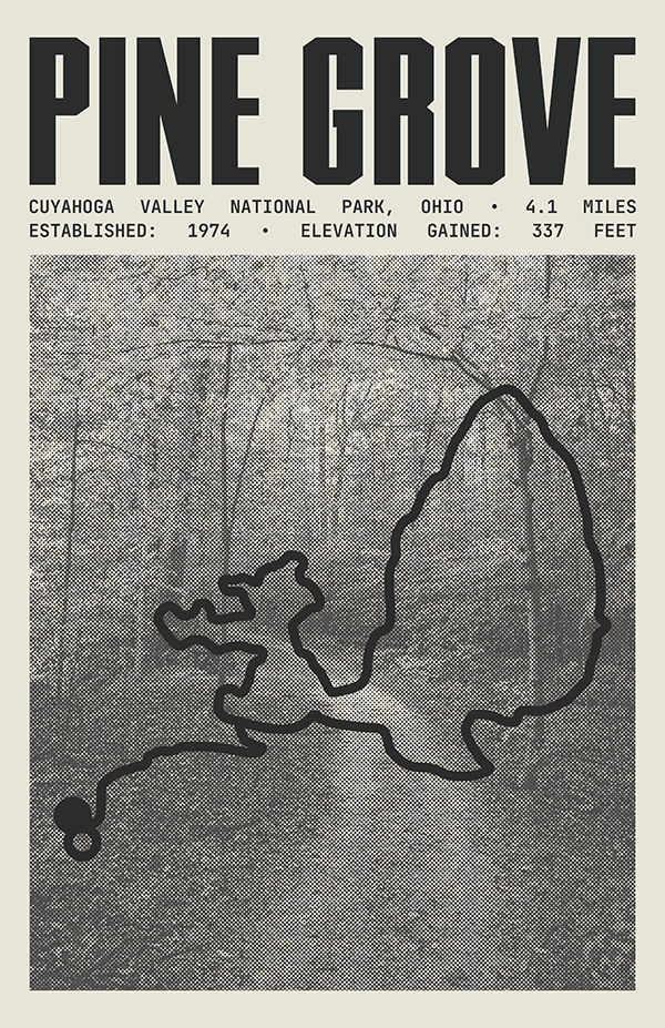 Pine Grove Trail Poster | Cuyahoga Valley National Park Prints