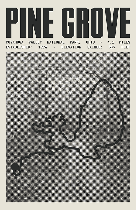 Pine Grove Trail Poster | Cuyahoga Valley National Park Prints