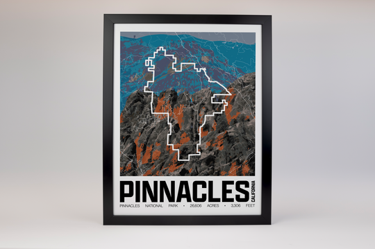 Pinnacles National Park – Perimeter Map Print