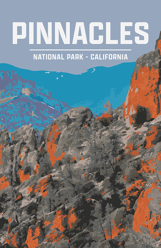 Pinnacles National Park Print | Vintage Style