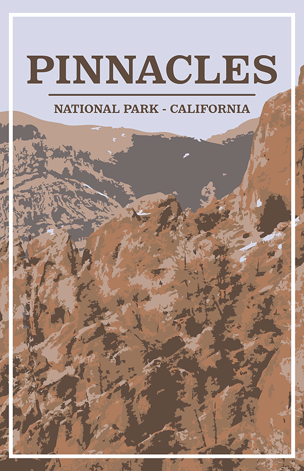 Pinnacles National Park Print | Vintage Style