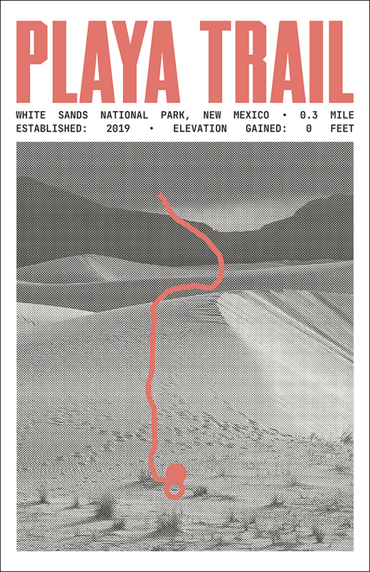 Playa Trail Poster | White Sands National Park Prints