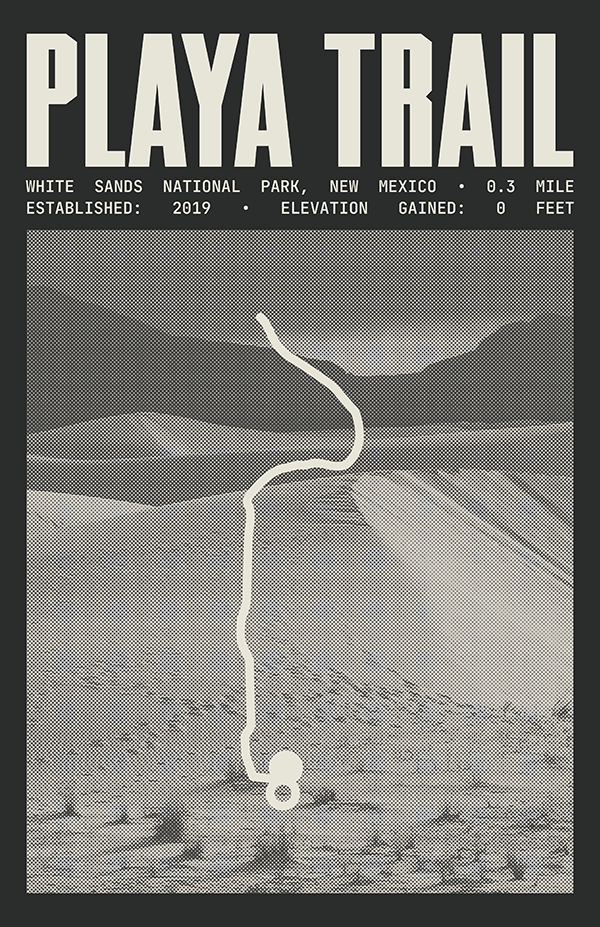 Playa Trail Poster | White Sands National Park Prints