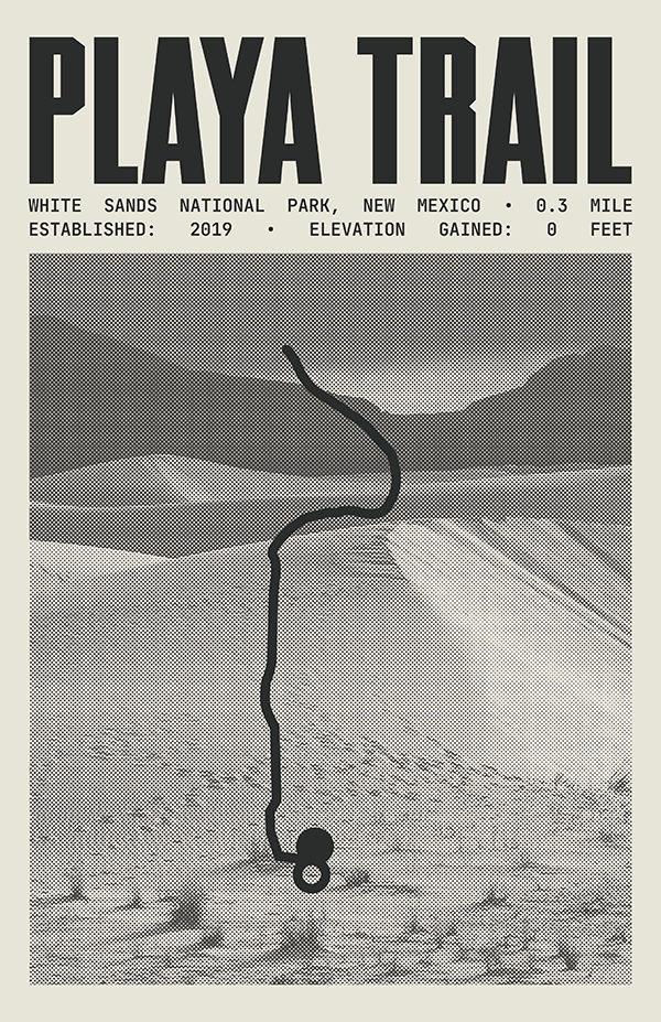 Playa Trail Poster | White Sands National Park Prints