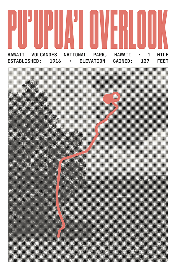 Puʻupuaʻi Overlook via Devastation Trail Poster | Hawaii Volcanoes National Park Prints