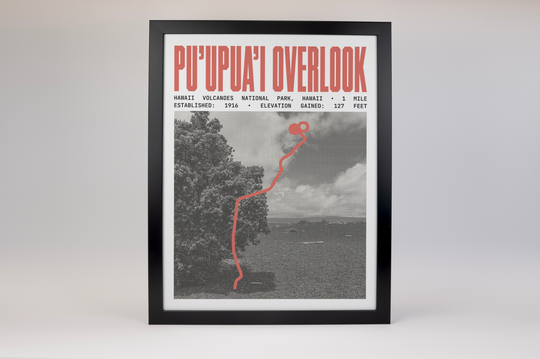 Puʻupuaʻi Overlook via Devastation Trail Poster | Hawaii Volcanoes National Park Prints