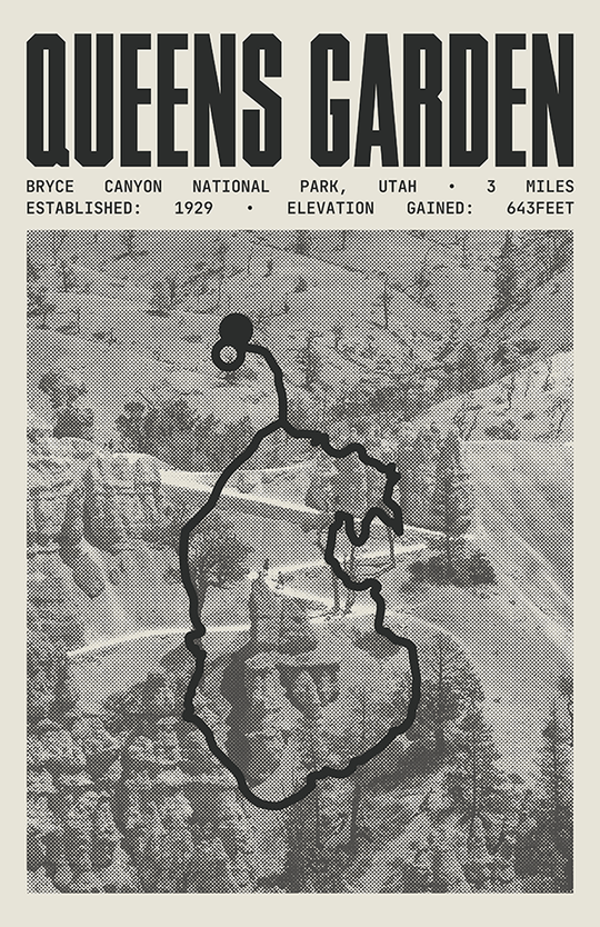 Queens Garden Loop Trail Poster | Bryce Canyon National Park Prints