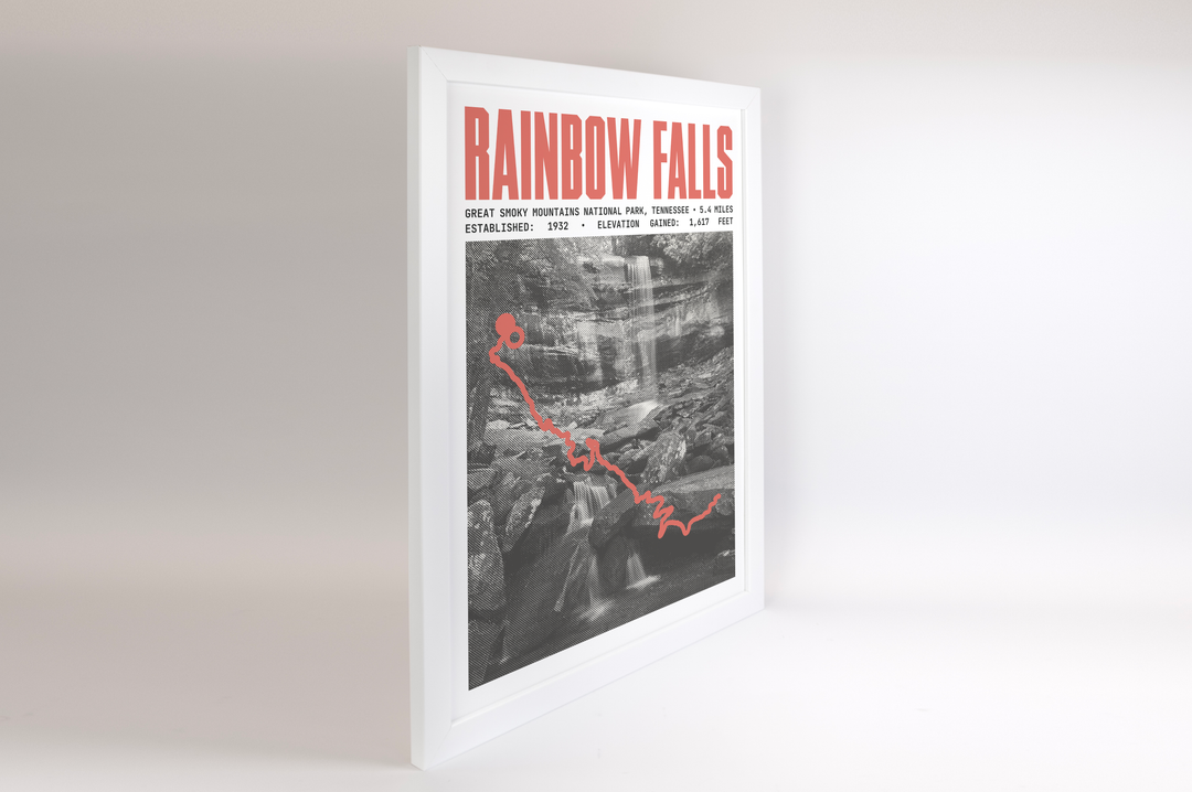 Rainbow Falls Trail Poster | Great Smoky Mountains National Park Prints