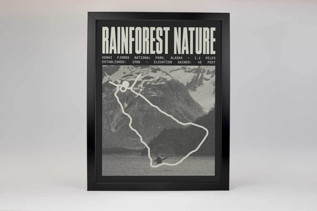 Rainforest Nature Walk Poster | Kenai Fjords National Park Prints