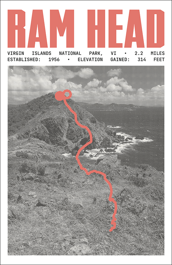 Ram Head Trail Poster | Virgin Islands National Park Prints