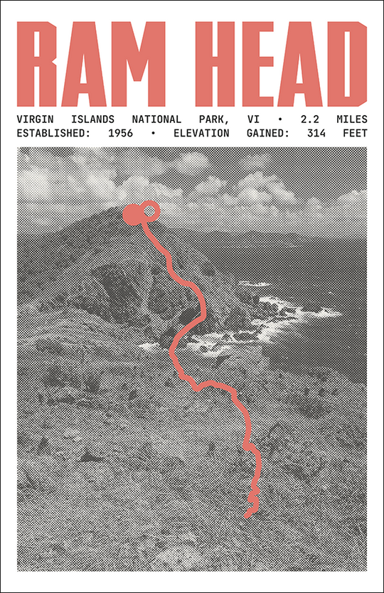 Ram Head Trail Poster | Virgin Islands National Park Prints