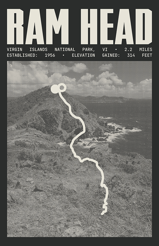 Ram Head Trail Poster | Virgin Islands National Park Prints