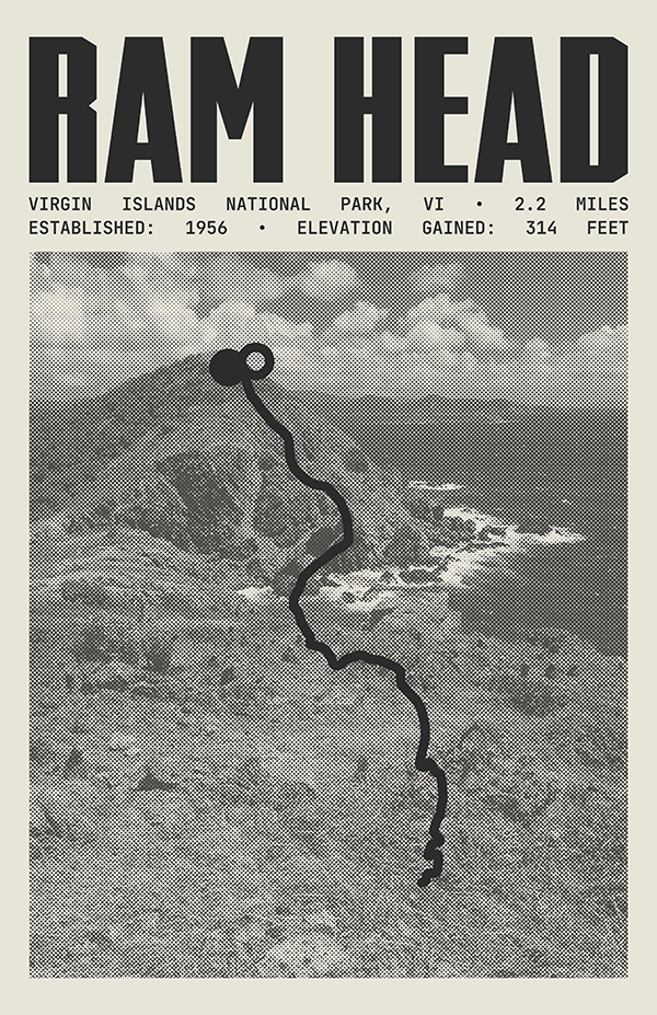 Ram Head Trail Poster | Virgin Islands National Park Prints