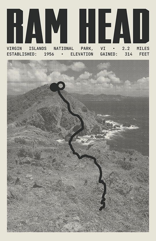 Ram Head Trail Poster | Virgin Islands National Park Prints