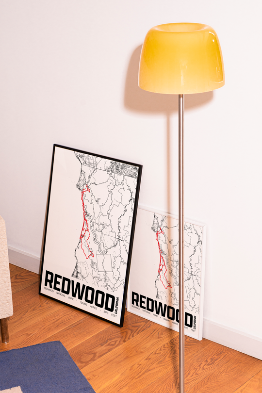 Redwood National Park – Perimeter Map Print