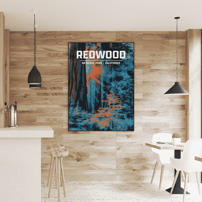 Redwood National Park Print | Vintage Style