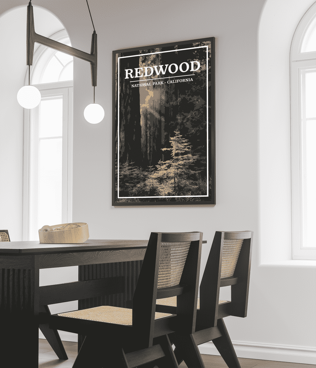 Redwood National Park Print | Vintage Style