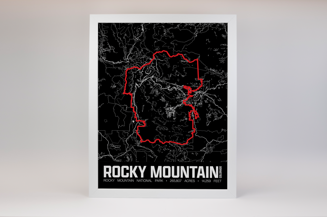 Rocky Mountain National Park – Perimeter Map Print