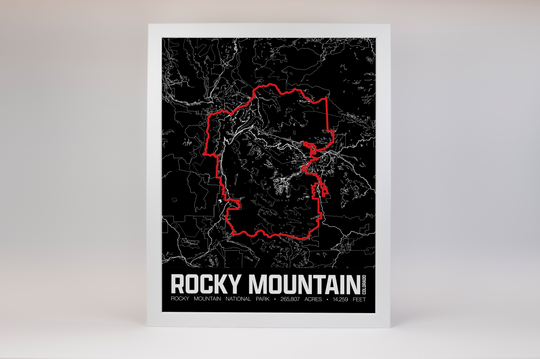Rocky Mountain National Park – Perimeter Map Print