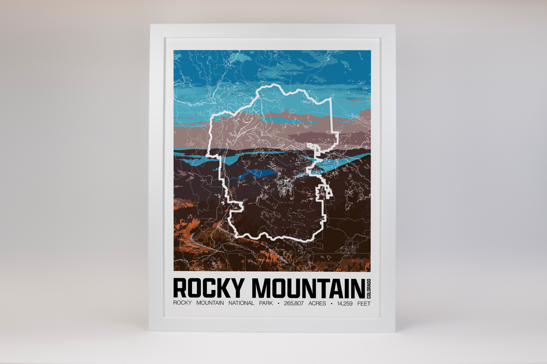 Rocky Mountain National Park – Perimeter Map Print