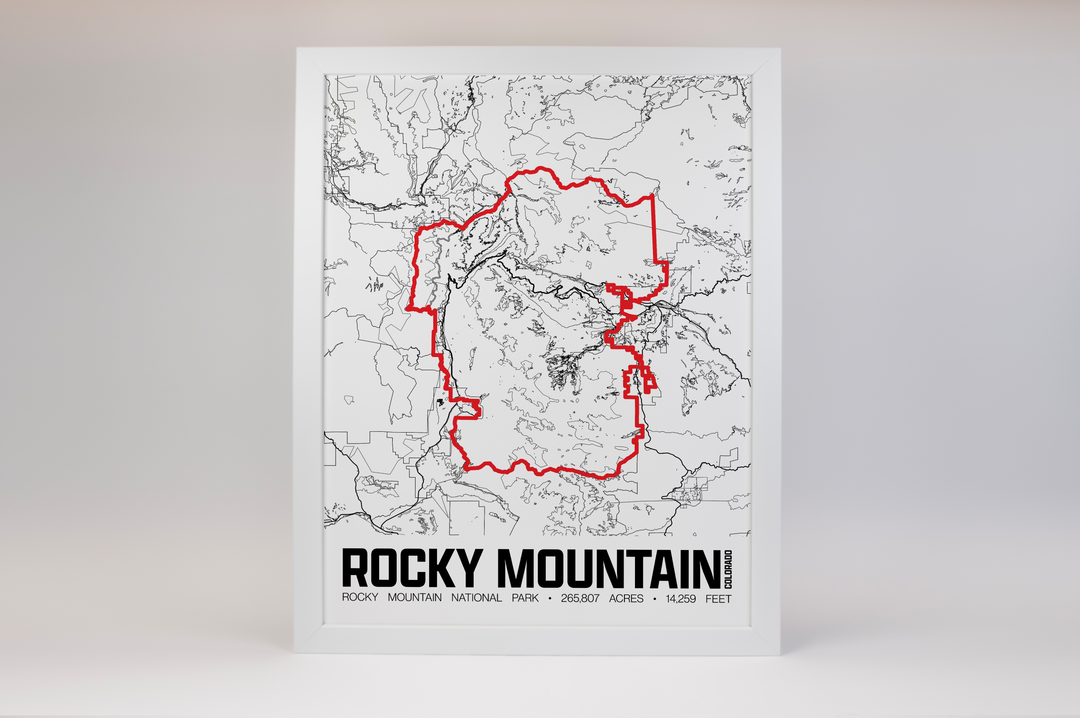 Rocky Mountain National Park – Perimeter Map Print