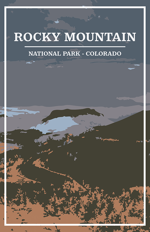 Rocky Mountain National Park Print | Vintage Style