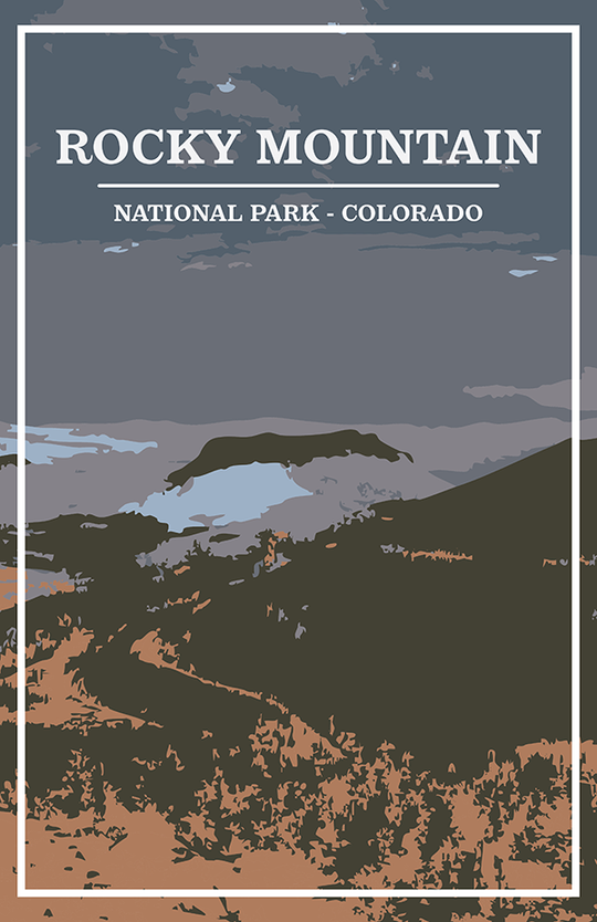 Rocky Mountain National Park Print | Vintage Style