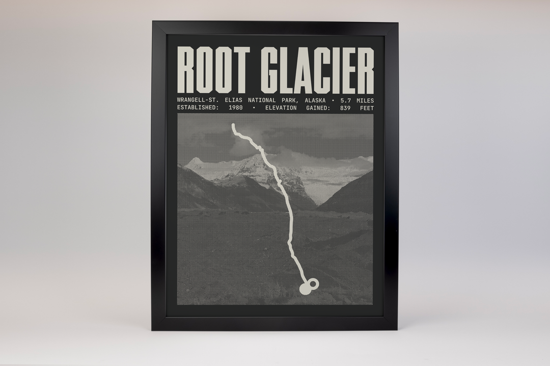 Root Glacier Trail Poster | Wrangell-St. Elias National Park Prints