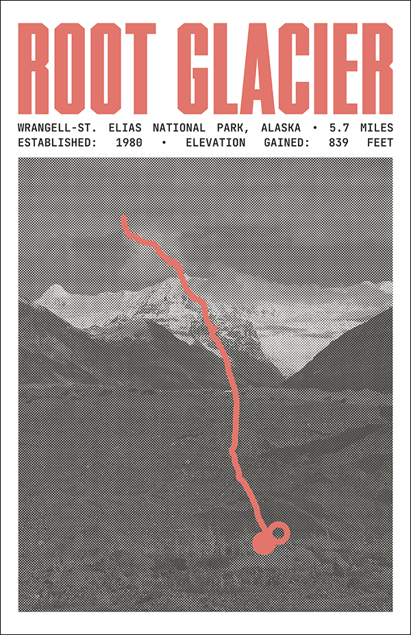 Root Glacier Trail Poster | Wrangell-St. Elias National Park Prints