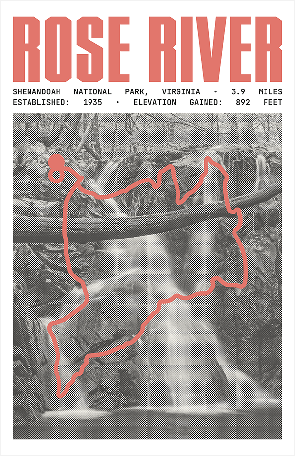 Rose River Trail Poster | Shenandoah National Park Prints