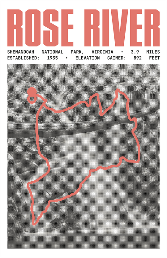 Rose River Trail Poster | Shenandoah National Park Prints